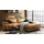 KAWOLA Ecksofa Lola Leder Recamiere rechts cognac