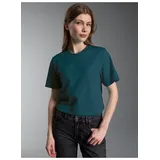 TRIGEMA T-Shirt "TRIGEMA T-Shirt aus 100% Baumwolle", Damen, Gr. S, blau (saphir), Single Jersey, 100% Baumwolle, Basic, lang, Rundhals, Shirts T-Shirt