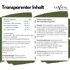 Exvital Hanföl Kapseln hochdosiert 1000 mg 365 St.