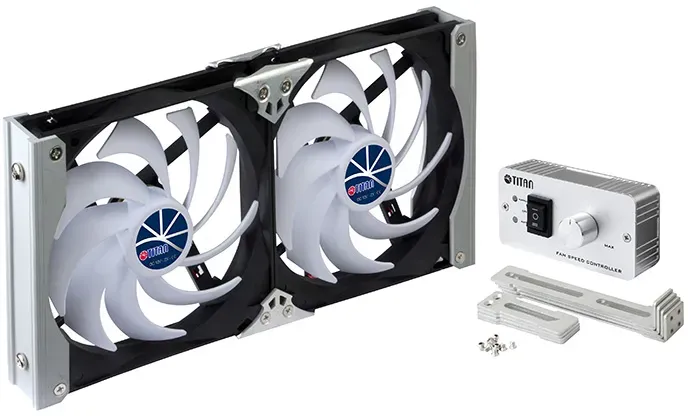 TITAN TTC-SC09TZ(C), Ventilator, 14 cm, 1800 RPM, 28,8 dB, 178,86 cfm, Schwarz,