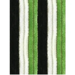 Arsvita Flauschvorhang 140x220 Unistreifen schwarz - grün - weiß