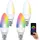 linovum 4 Stück LED E14 Lampen Smart RGB WLAN kompatibel mit Alexa Echo, Google Home - App- & Sprachsteuerung dimmbare Lichtfarbe CCT