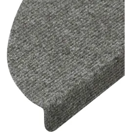 vidaXL Stufenmatten Selbstklebend 15 Stk. 56x17x3 cm Grau