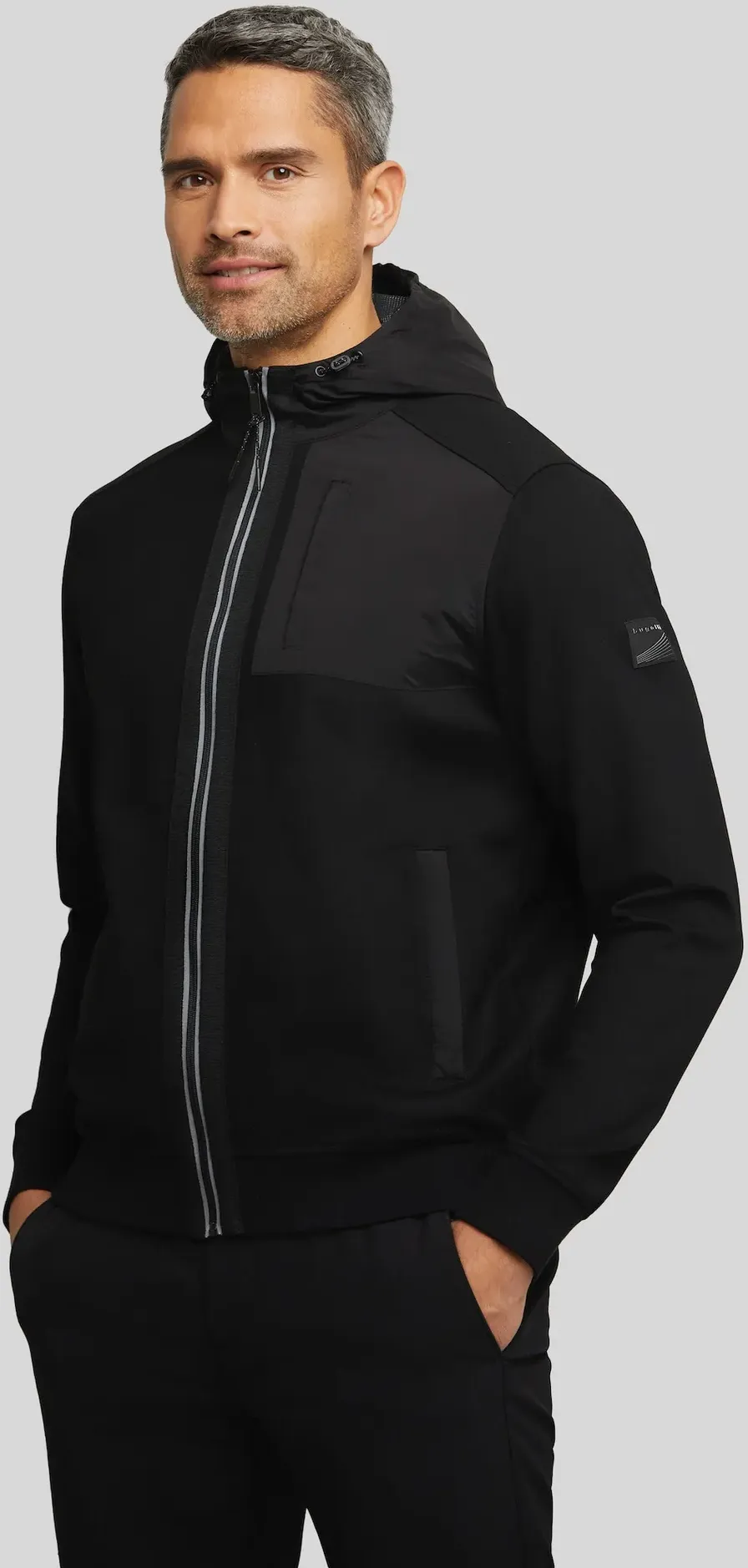 bugatti Sweatjacke, mit abnehmbarer Kapuze bugatti schwarz 3XL