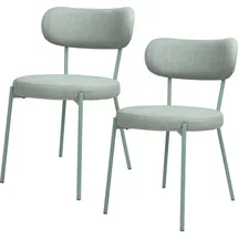 Tom Tailor HOME 4-Fußstuhl SOFT PAD CHAIR (Set, 2 St), Esszimmerstuhl, 4-Fußgestell, mit Rückenausschnitt grün