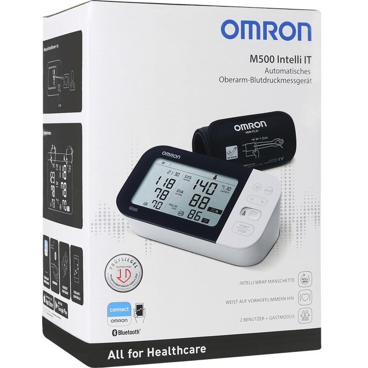 omron m500 intelli it oberarm blutdruckmessgert