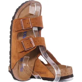Birkenstock Arizona Weichbettung Veloursleder schmal mink 42