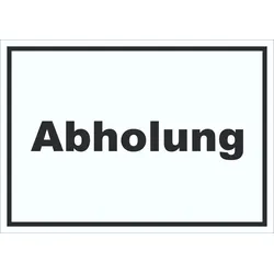 Abholung Schild mit Text Post waagerecht A2 (420x594mm)
