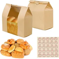 Papier-Brotbeutel für hausgemachtes Brot, Sauerteig-Brot-Kraftpapiertüten, braun