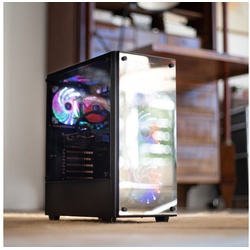 Inter-Tech Gaming PC GTX1080 32GB RAM 500GB SSD + 3TB HDD i5/i7 LED WLAN Win11 Gaming-PC (Intel Intel Core i5/ intel Core i7, GTX 1080, 32GB RAM, 500GB SSD, 3TB HDD GB RAM, Luftkühlung) 32GB RAM - 500GB SSD - 3TB HDD GB