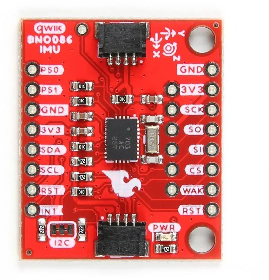 SparkFun VR IMU Breakout: BNO086 SiP, Qwiic, Rotationsvektor-Headings, <2° Fehler, I2C/SPI/U