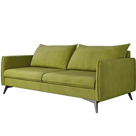 s-style möbel 3-SITZER-SOFA Pulse Grün Luxusmicrofaser