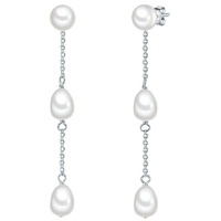 Valero Pearls Perlen-Ohrhänger Sterling Silber Süßwasser-Zuchtperle in Roségold Ohrringe Damen