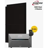 Balkonkraftwerk 1000 Watt, Bifazial Komplettset, Balkonkraftwerk, Anker 3 Pro - 0 % MwSt. (gem. § 12 Abs. 3 UStG)