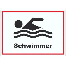 Schwimmer Aufkleber A4 (210x297mm)