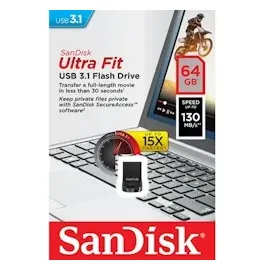 SanDisk Ultra Fit 64GB schwarz USB 3.1