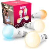 innr Zigbee E27 Smart Lampe, funktioniert mit Alexa und Hue* (Bridge erforderlich), Warmweiß bis Kaltweiß, Glühbirne E27 Dimmbar, Smart Home Lampe, 1190 Lumen, 4 Stück