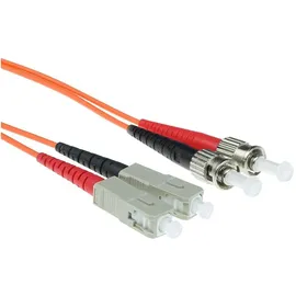 Act 15 meter LSZH Multimode 50/125 OM2 fiber patch cable duplex with SC and ST connectors