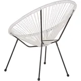 Beliani Acapulco II Gartenstuhl 1 Stück  weiß