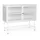 BIZZOTTO Kommode Carey aus Metall und Glas, klassisch, Weiß, großzügiger Stauraum, 110x43x90 cm