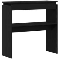 VidaXL Konsolentisch Schwarz Eiche 80x30x80 cm Holzwerkstoff