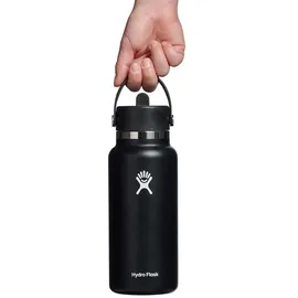 Hydro Flask Wide Flex Straw Cap Isolierflasche 946ml schwarz