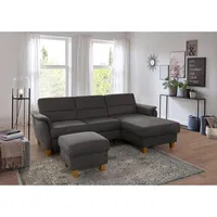 Sit & More Hocker Palmera V, Grau, Holz, Buche, quadratisch, 58x48x58 cm, Goldenes M, Oeko-Tex® Standard 100, Made in Europe, DGM-Klimapakt, Stauraum, Wohnzimmer, Hocker, Sitzhocker
