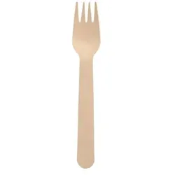 Papstar 180 Gabeln, Holz pure 16 cm