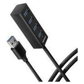 AXAGON HUE-M1AL USB-Hub 4 Port USB-A USB 3.2 Gen1 5 GBit/s Silber HUE-M1AL