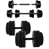 A2Z SPORT® 2 in 1 Kurzhanteln 2er Set 20kg / 30kg / 40kg / 50kg Verstellbare Hanteln & Langhantel Set - Gewichte Hantel Set Kurzhantel Dumbbell Set mit Verbindungsrohr für Krafttraining