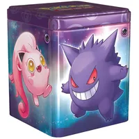 Pokémon GCC Sammelbox, stapelbar, Typ Psico (drei Erweiterungspackungen und zwei Bögen mit Aufklebern), italienische Ausgabe