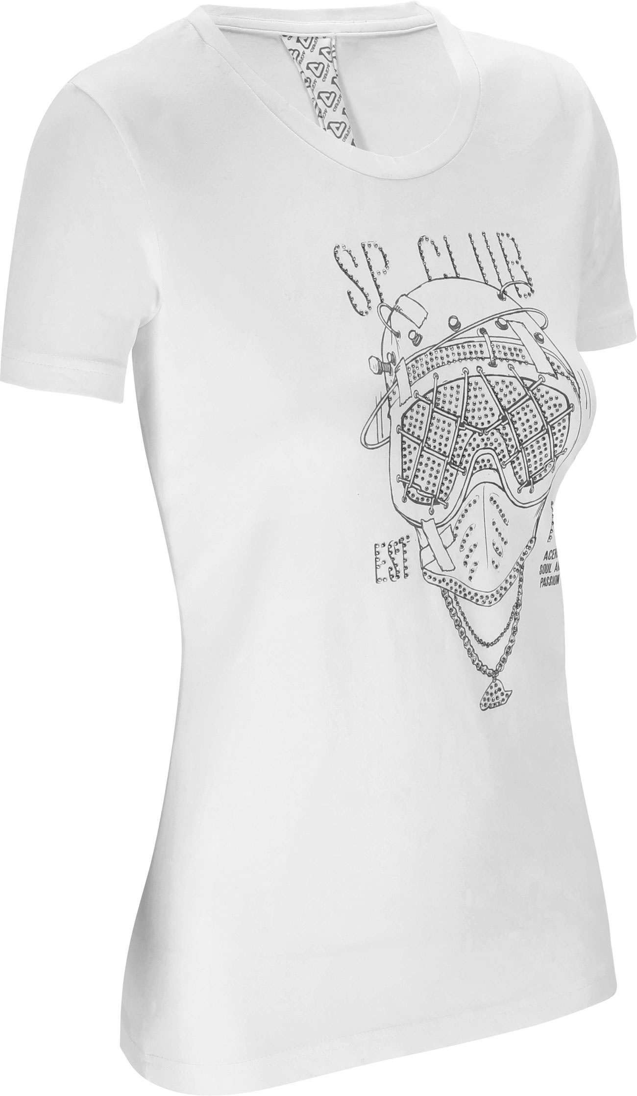Acerbis SP Club Diver, t-shirt femmes - Blanc/Noir - XS