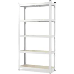Schwerlastregal - Weiß - für Keller & Werkstatt - Gesamtlast: 875 kg-220 x 90 x 45 cm