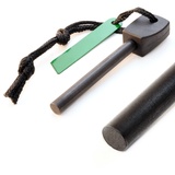 Feuerstahl/Feuerstein (Zündstein) aus Magnesium (72mm Länge) für Outdoor/Survival, Camping-Anzünder (Firesteel), Farbe: Schwarz - Marke Ganzoo