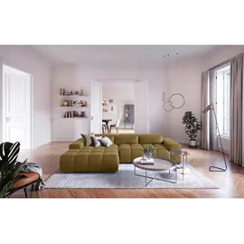 Roller Ecksofa, & grau - Webstoff - Liegefunktion - Staukasten links,