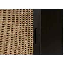 MASSIVMOEBEL24.DE Schrank Mango 100x40x200 dunkelgrau lackiert VALENCIA 216