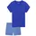 SCHIESSER Shorty Casual Essentials Pyjama-Shirt Blau XL (42)