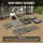 Vevor 5-teiliges Gartenmöbel Set Balkonmöbel Set 1 Tisch + 4 Stühle, 150 kg / 150 kg Sitzgruppe Garnitur Wetterfest Sonnenfest, Essgruppe Garten Terrassenmöbel-Set Modern Balkon Möbel Hellgrau