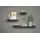 DOLLE Wandregal 90 x 25 x 5 cm Schwarz