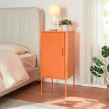 [en.casa] Nachtschrank Hausjärvi 82x35x35 cm Stahl Orange