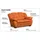 Cotta Couch Mikrofaser 2-Sitzer Braun