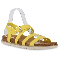 Damen Riemchensandalen in Dunkelgelb