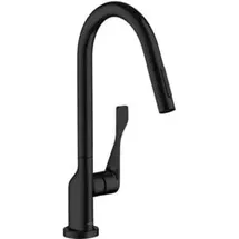Hansgrohe Citterio Einhebelmischer Ausziehbrause Schwarz