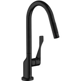 Hansgrohe Citterio Einhebelmischer Ausziehbrause Schwarz