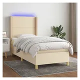 vidaXL Boxspringbett 140 x 200 cm Creme