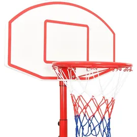vidaXL Basketballkorb Tragbares Basketball-Set Verstellbar 200-236 cm Rot/Weiß/Blau/Schwarz