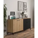 Gami Sideboard "Trust", braun (eiche helvezia), B:180cm H:81cm T:40cm, Sideboards, Sideboard, mit einer Schublade