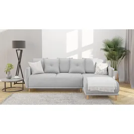 s-style möbel ECKSOFA Chroma Silber Luxusmicrofaser