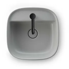 Duravit Zencha Aufsatzbecken 420 mm, ein Hahnloch, 2374426771, Farbe: grau seidenmatt
