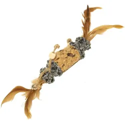Duvoplus Cat Toy Kork Fass mit Federn & Glocken